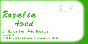 rozalia aved business card