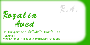 rozalia aved business card